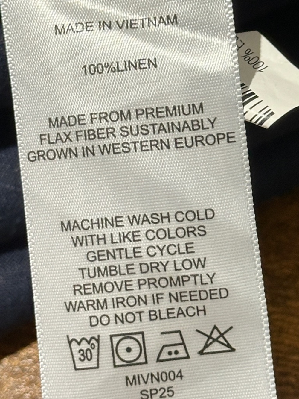 Quince 100% European Linen Maxi Skirt Deep Navy - Picture 7 of 9